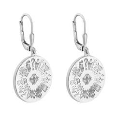 History Of Ireland Silver Disc Earrings