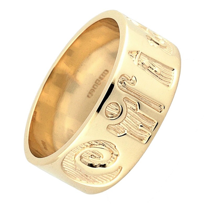 History Of Ireland Yellow Gold Ring
