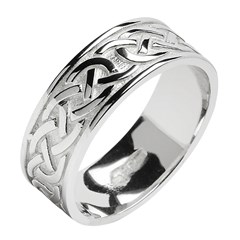Celtic Knot White Gold Wedding Band