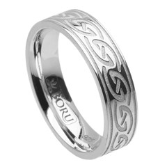 Celtic Waves White Gold Ring