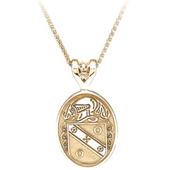 Coat of Arms Oval Yellow Gold Pendant