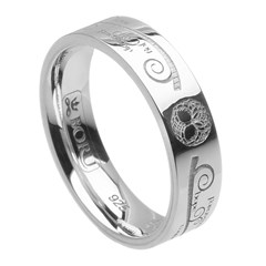 Tree of Life White Gold Wedding Ring