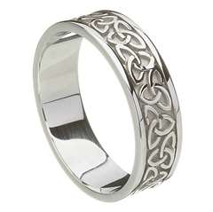 Solid Trinity Knot Silver Band