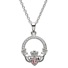 June Birthstone Claddagh Pendant