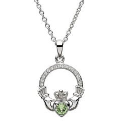 August Birthstone Claddagh Pendant